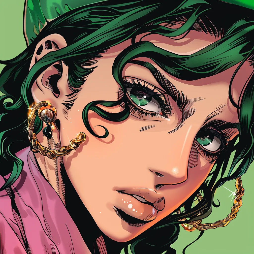 jojo manga pfp ramona, uta, harley, junji, green