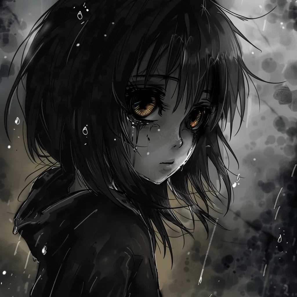 dark anime pfp sad