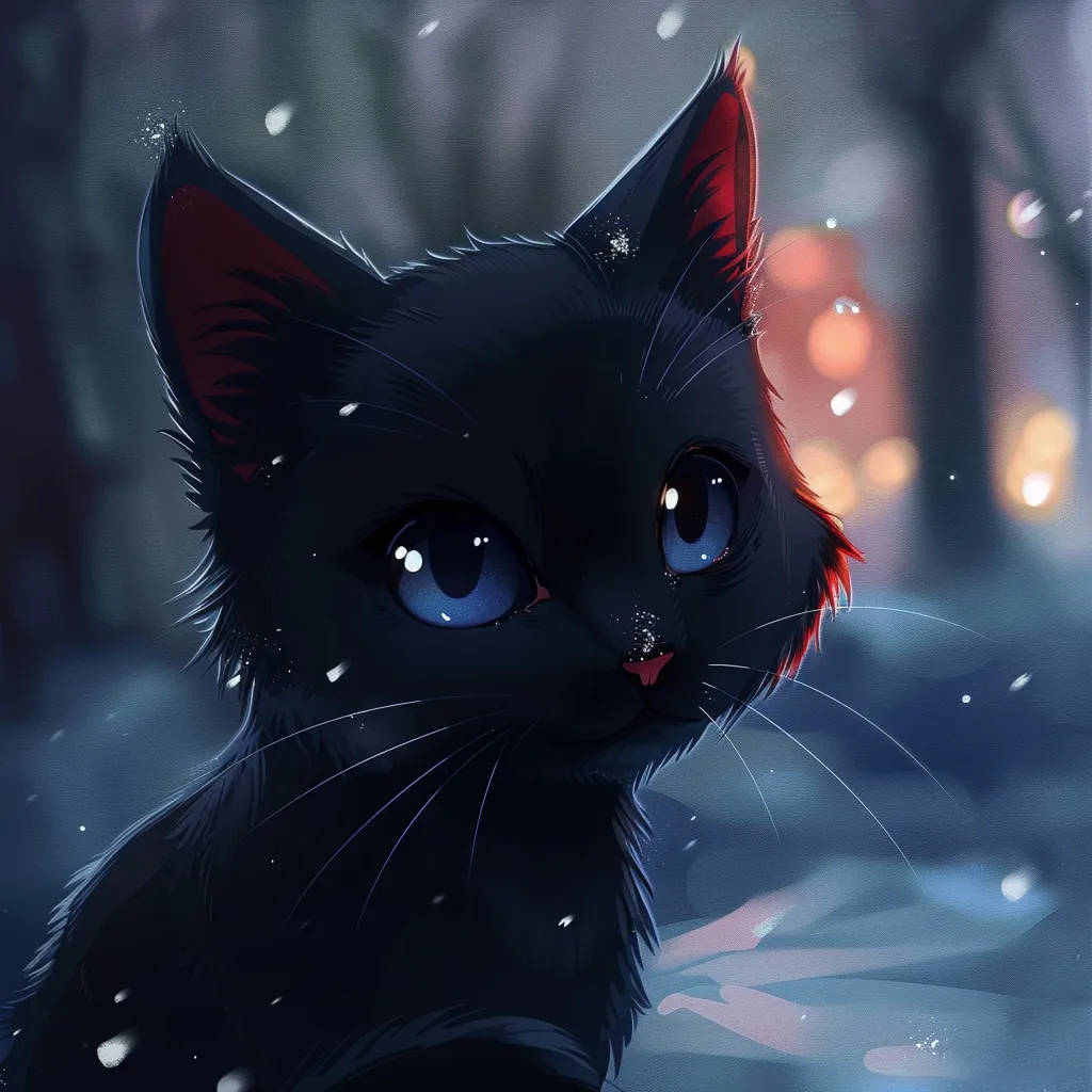 cute dark cat pfp