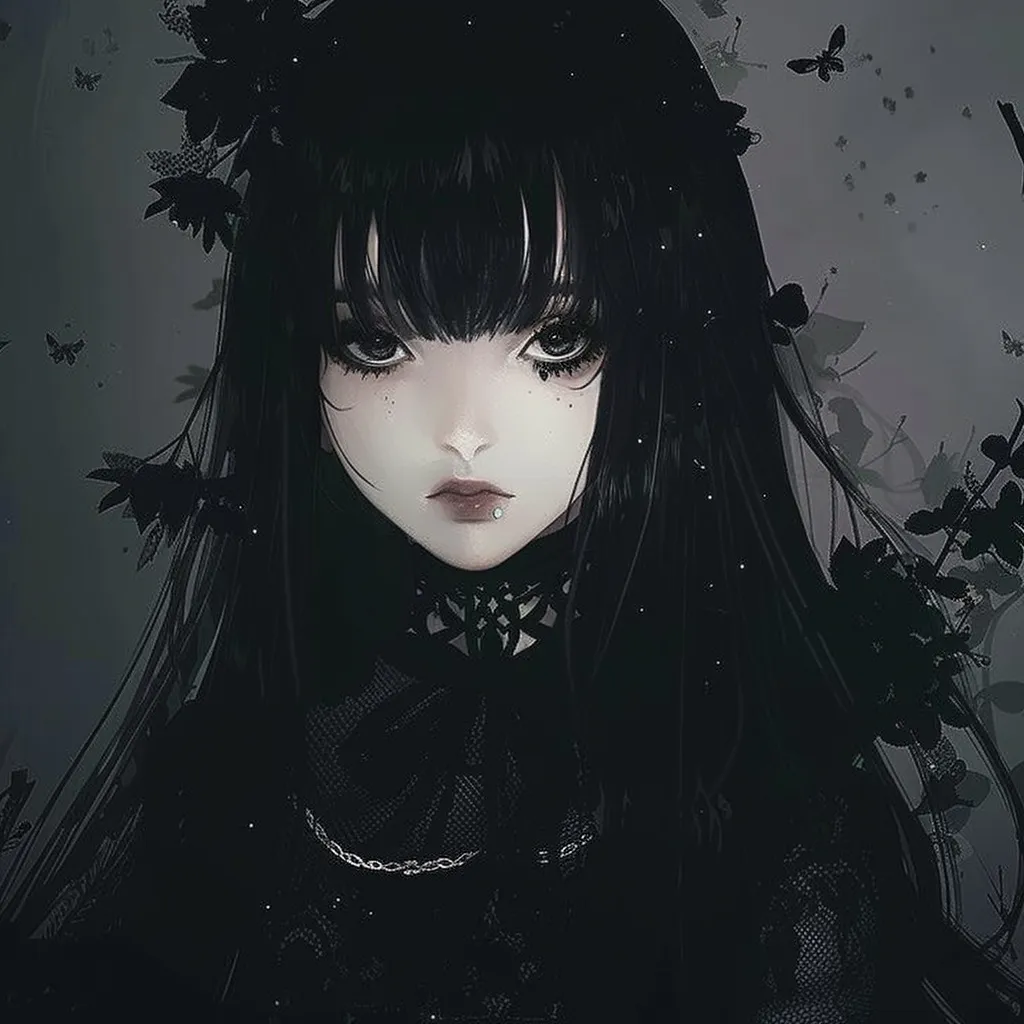 gothic anime pfp girl