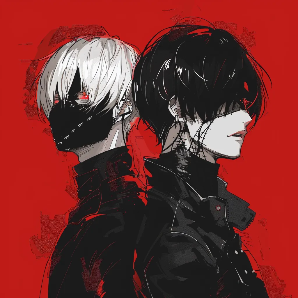 tokyo ghoul pfp manga uta, mask, they, todoroki, two