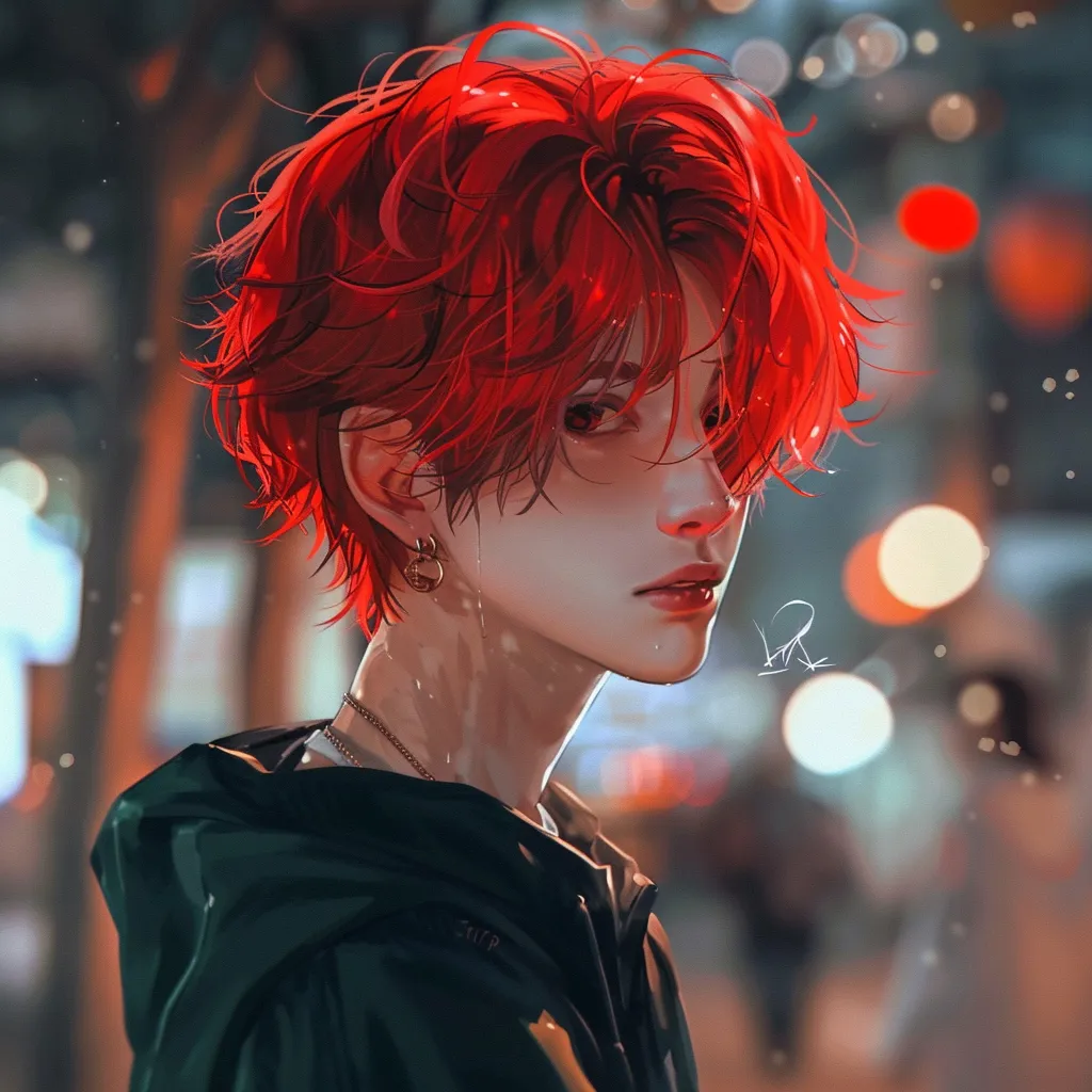 red hair anime pfp yuta, todoroki, joker, kun, zepeto