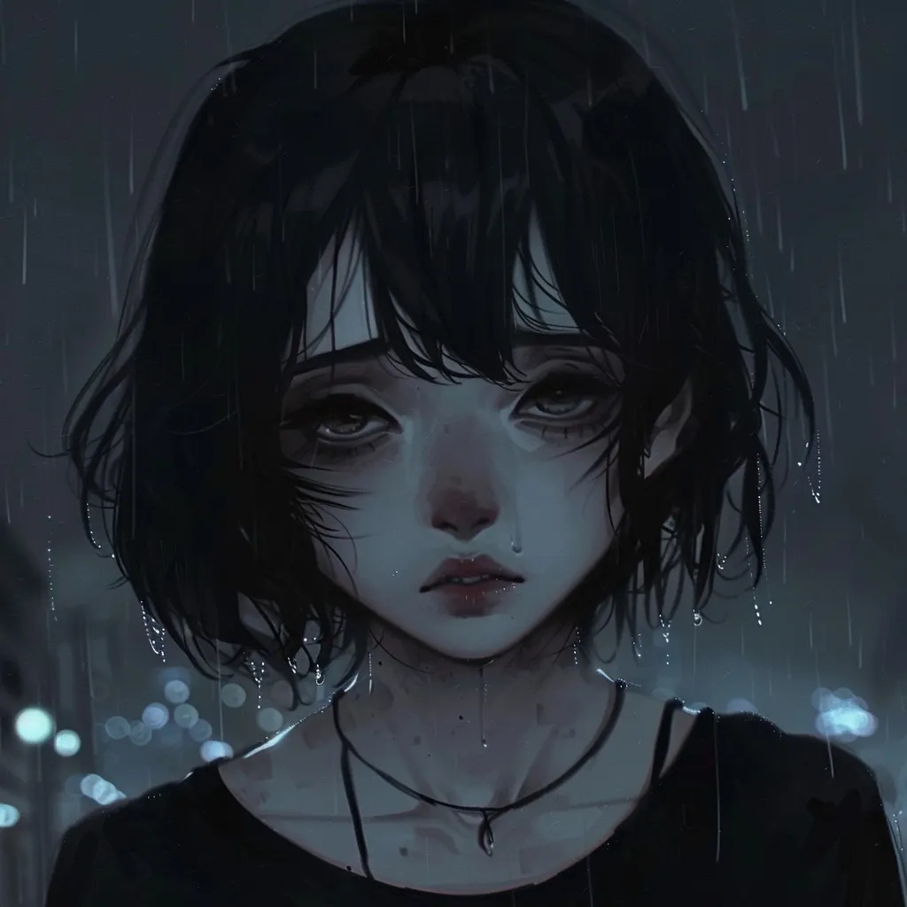 depressed anime pfp 