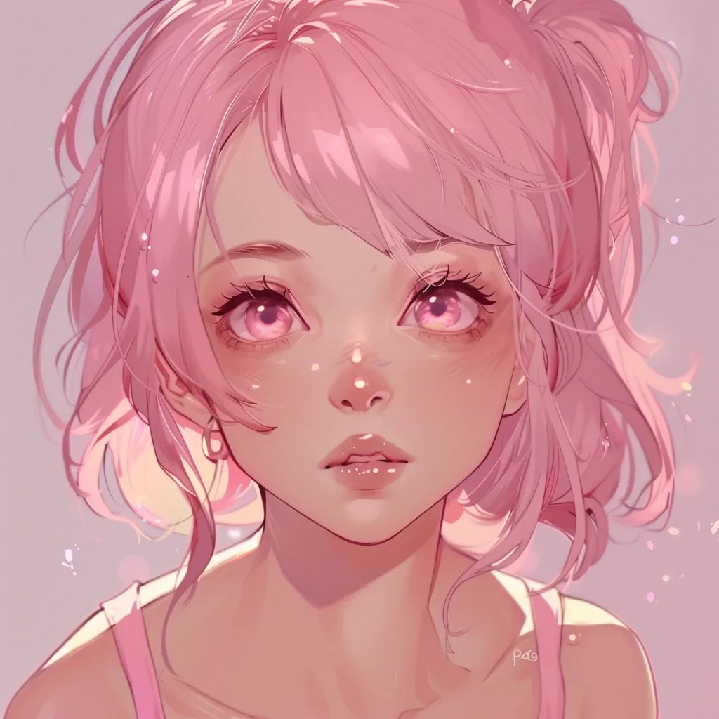 cute anime pfp pink