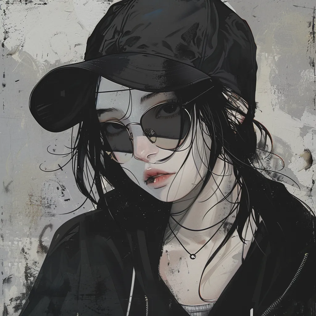 black grunge anime pfp