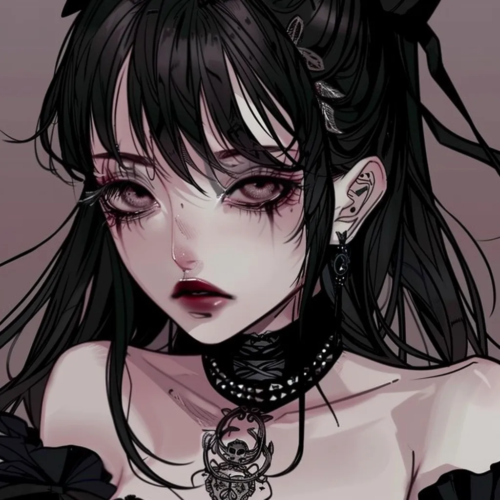 goth anime pfp matching