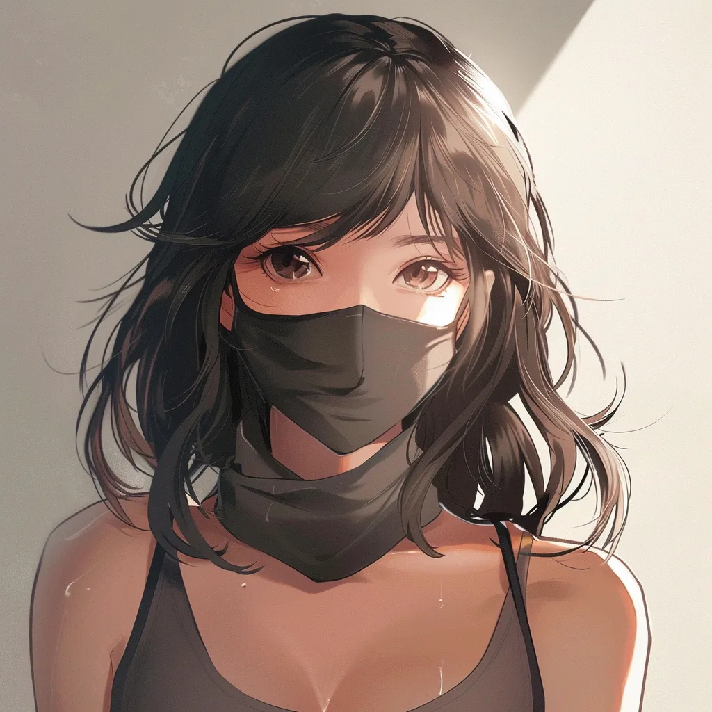 anime pfp with mask mask, unknown, study, bungou, san