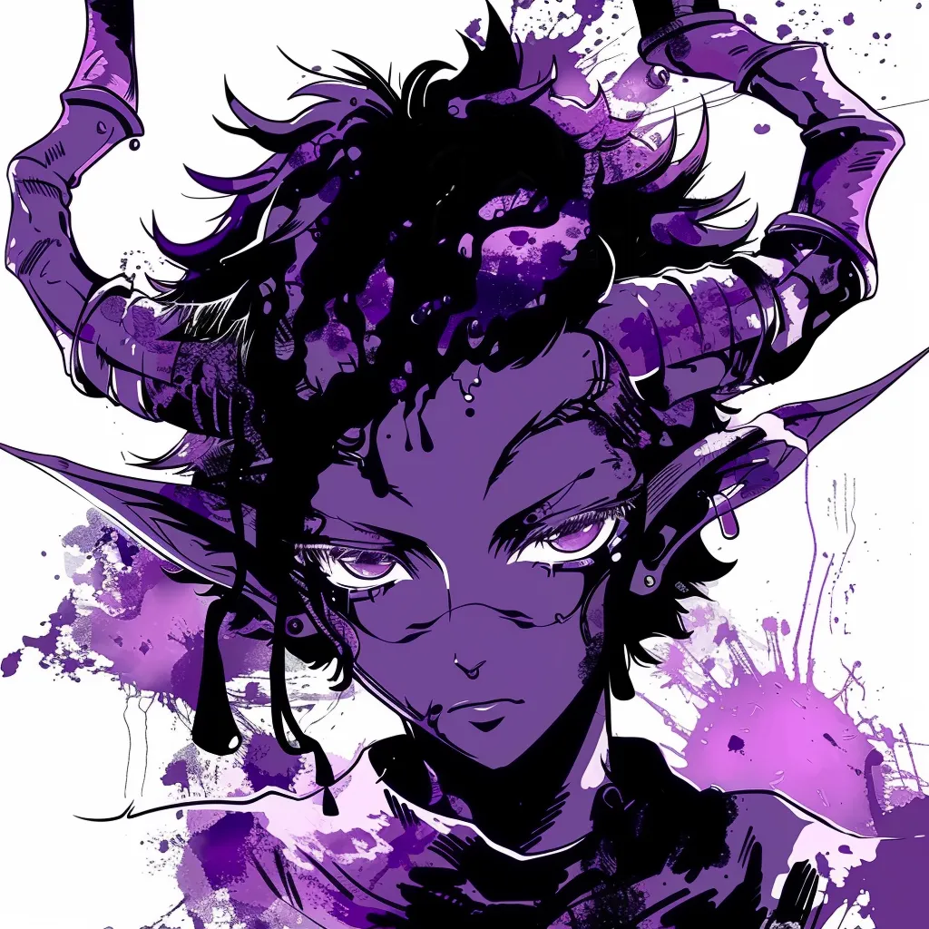 purple demon anime pfp