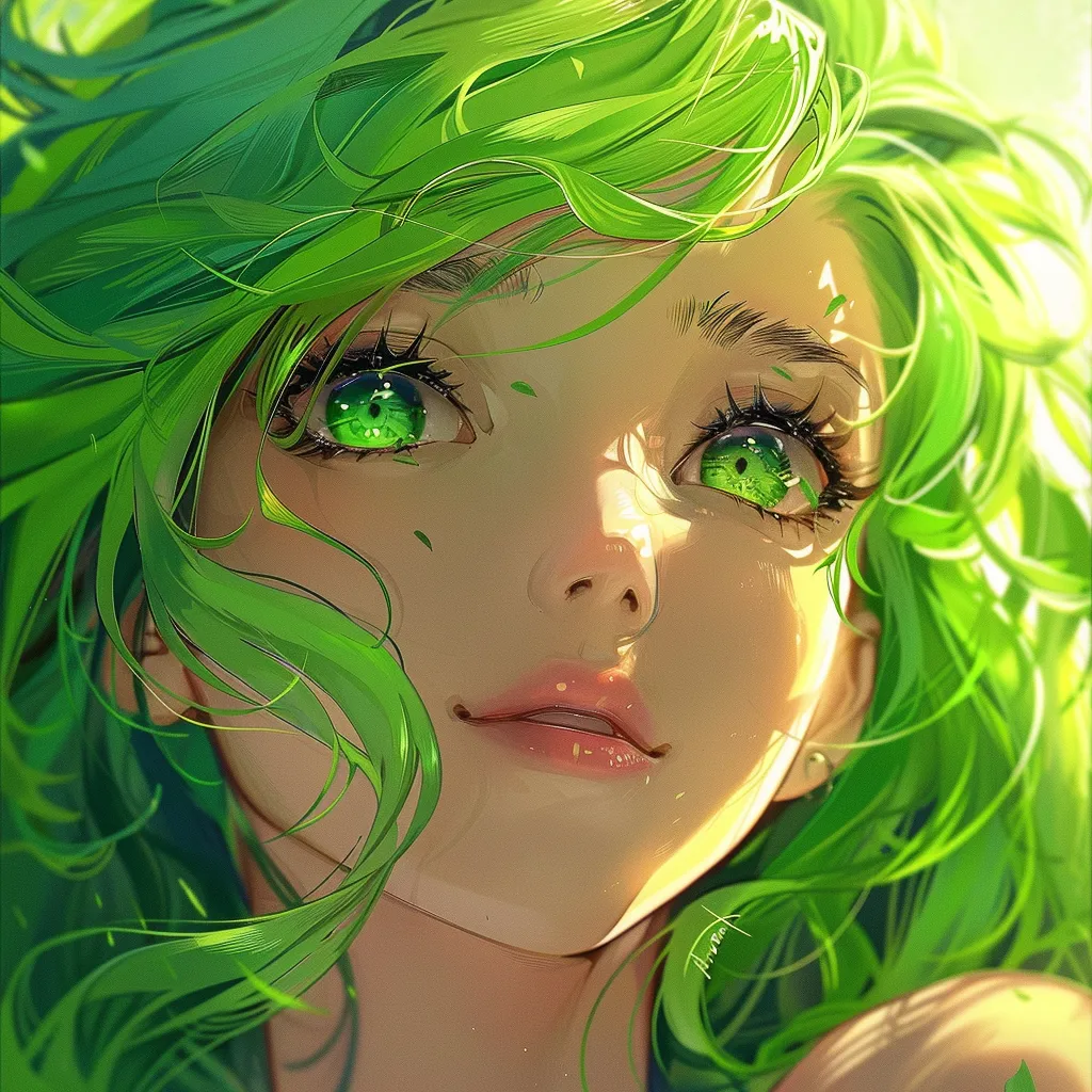 green anime pfp