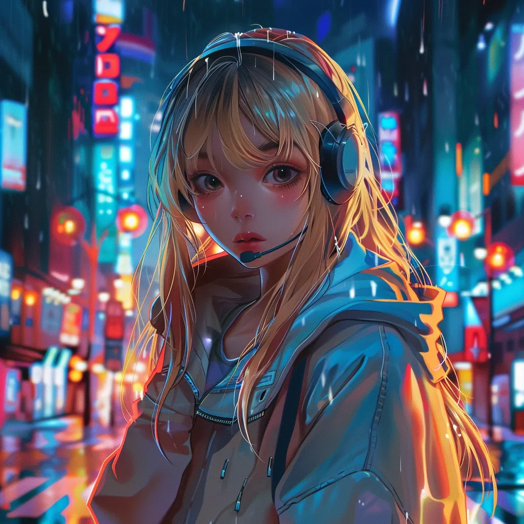 another anime pfp lofi, hatsune, headphones, nico, miku