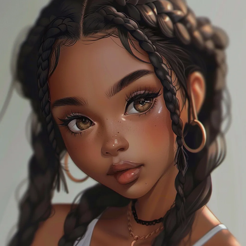 cute anime pfp black girl