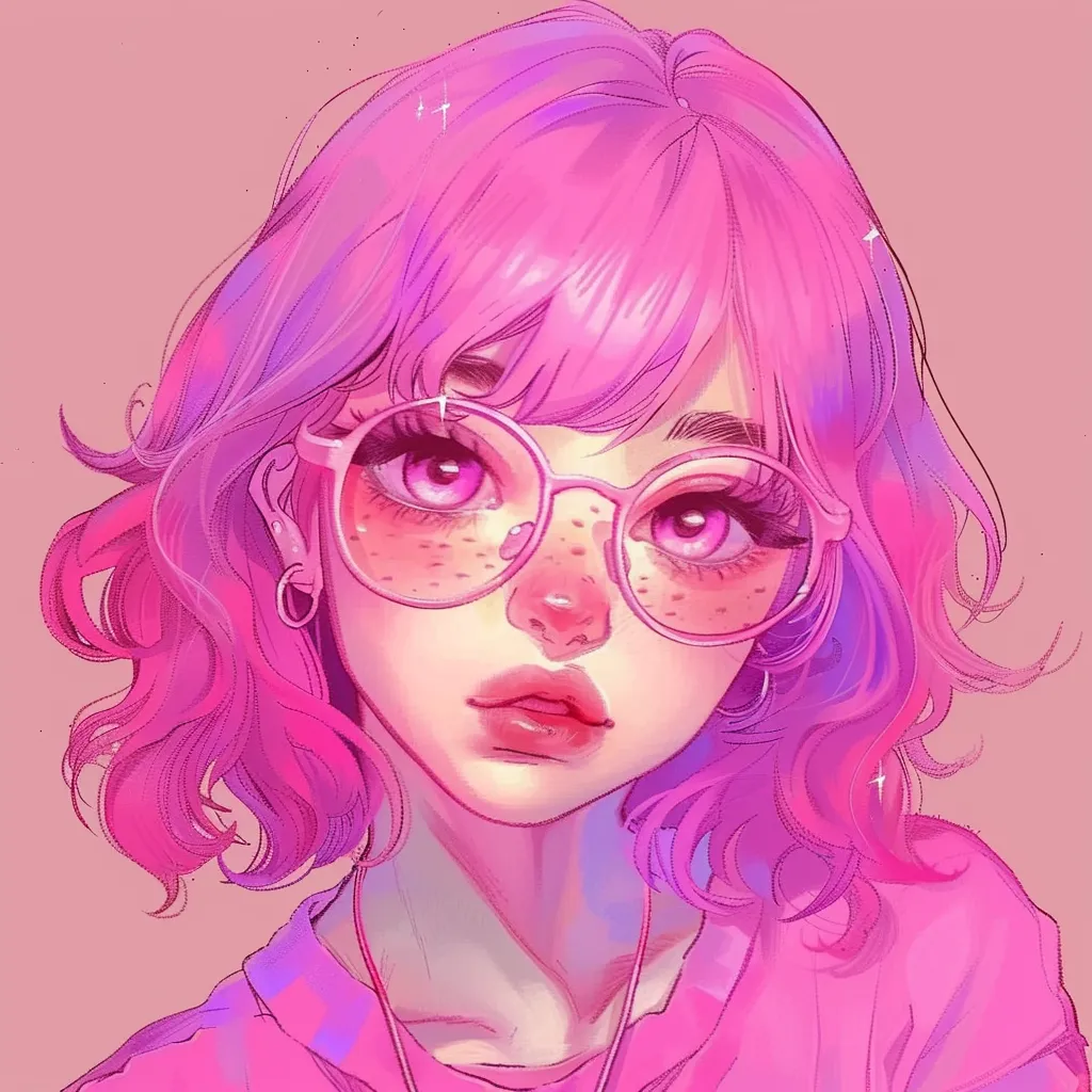 kawaii pink anime pfp