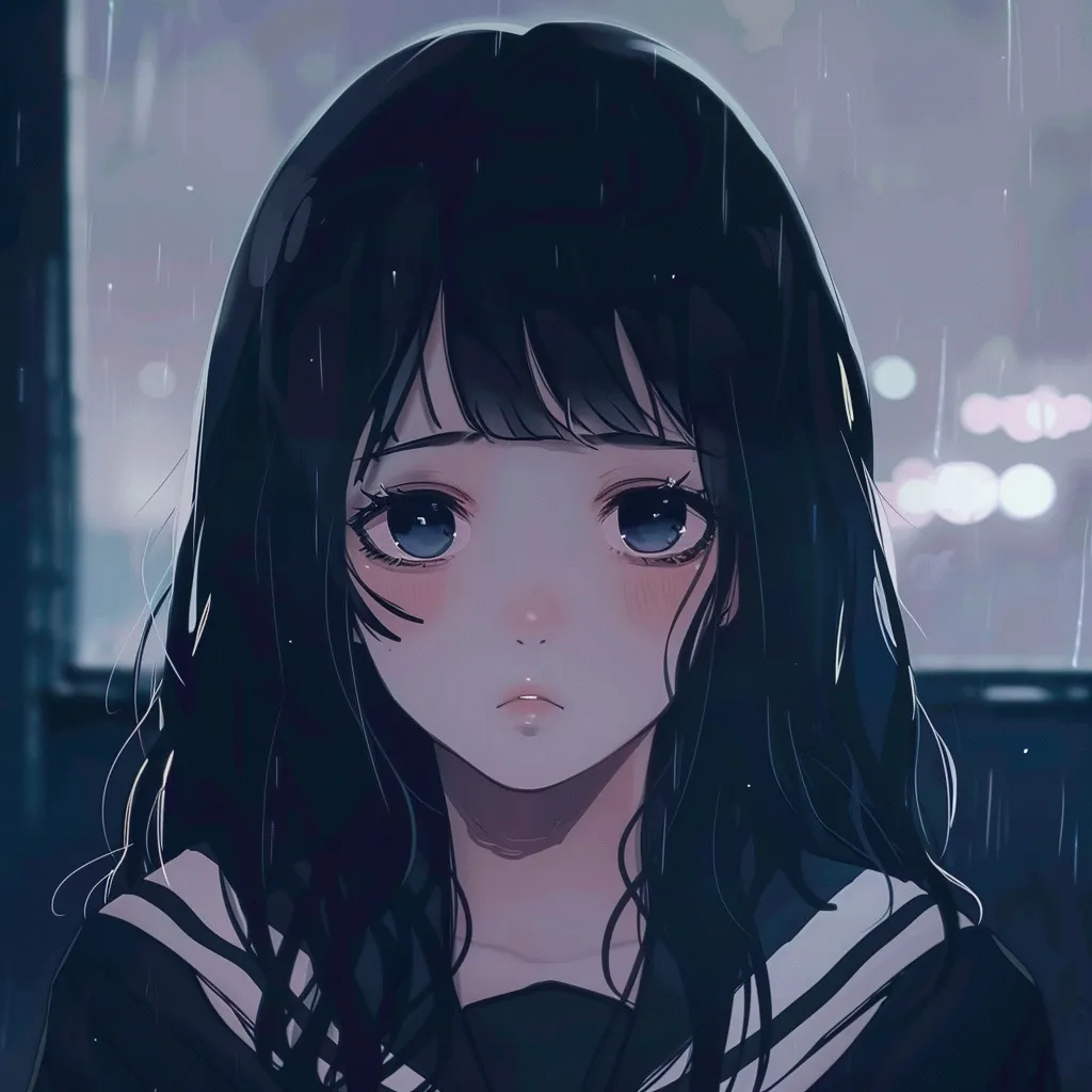 girl anime pfp sad