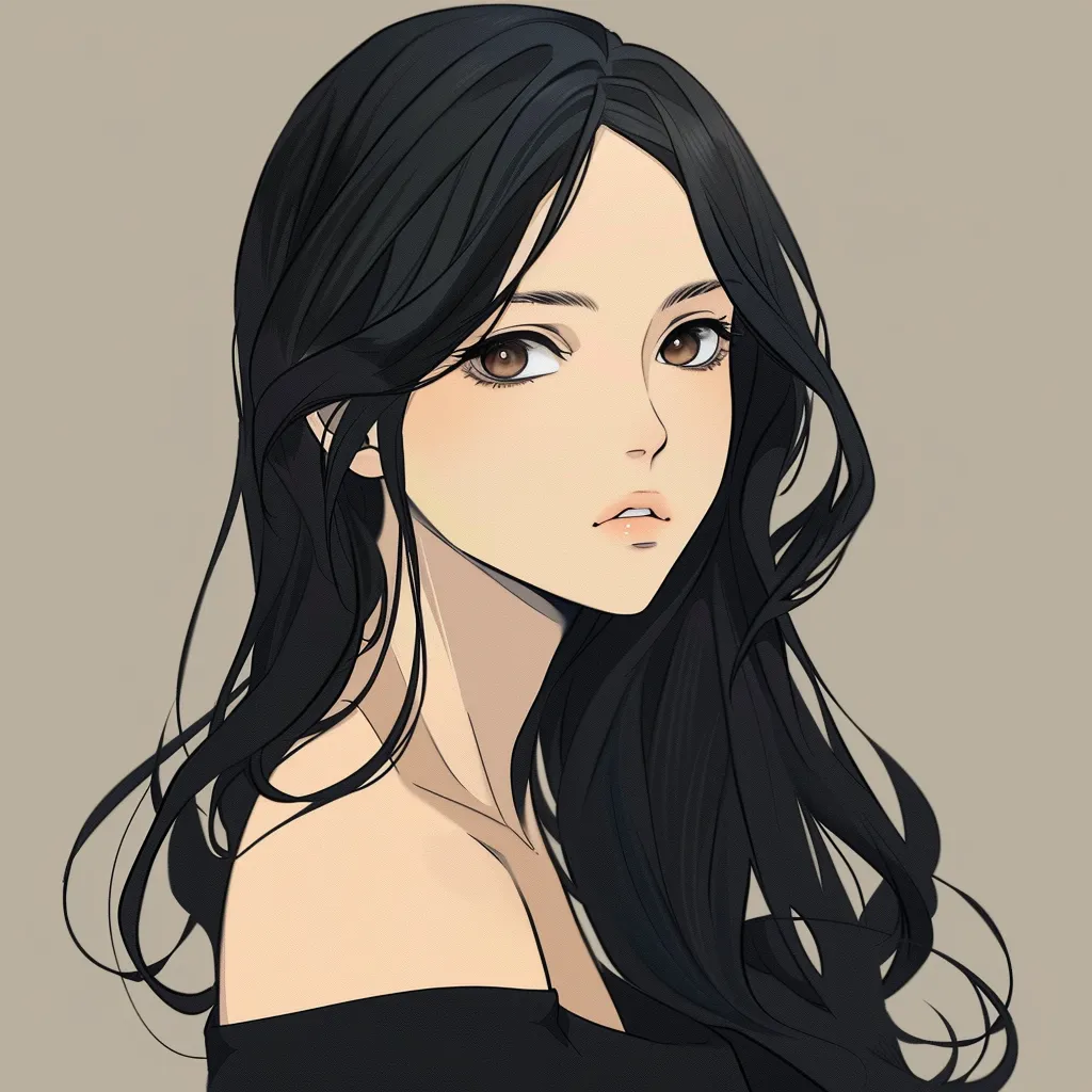 black hair pfp