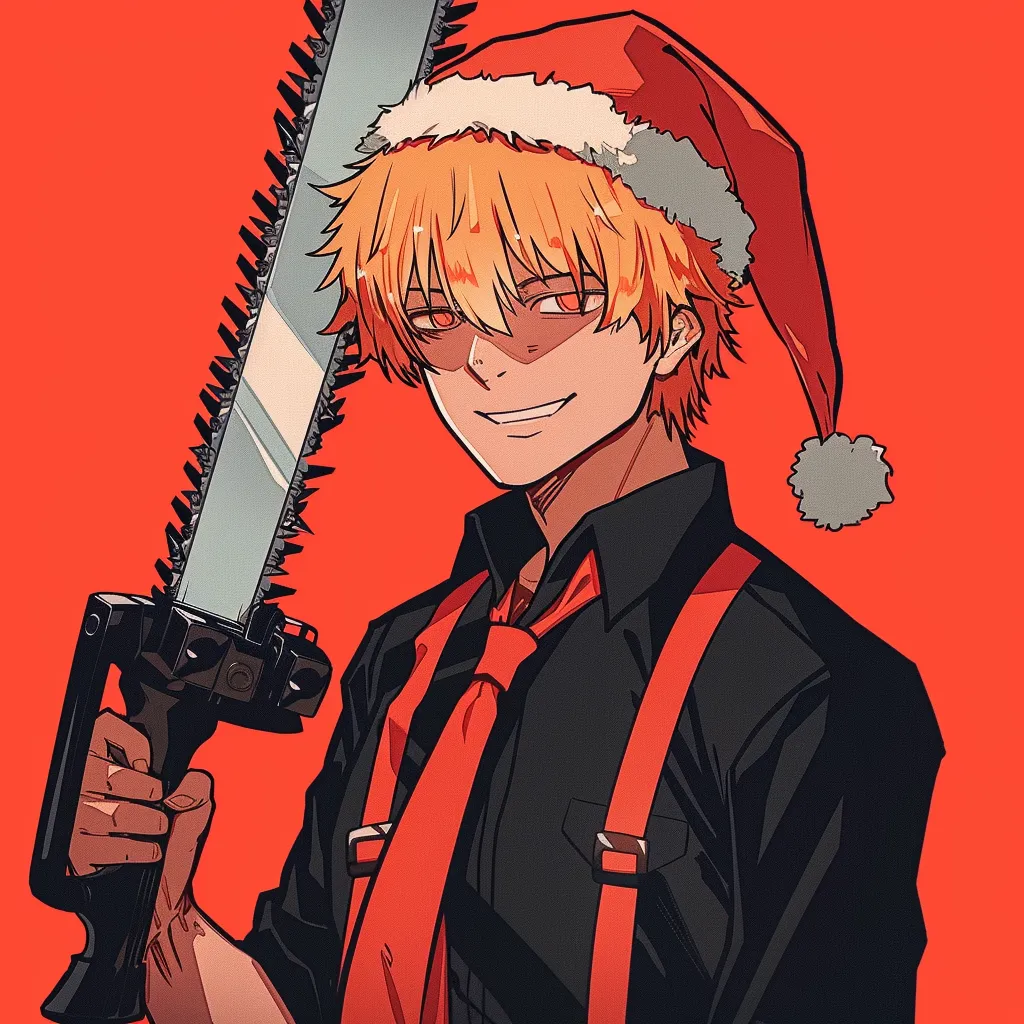 chainsaw man matching pfp christmas