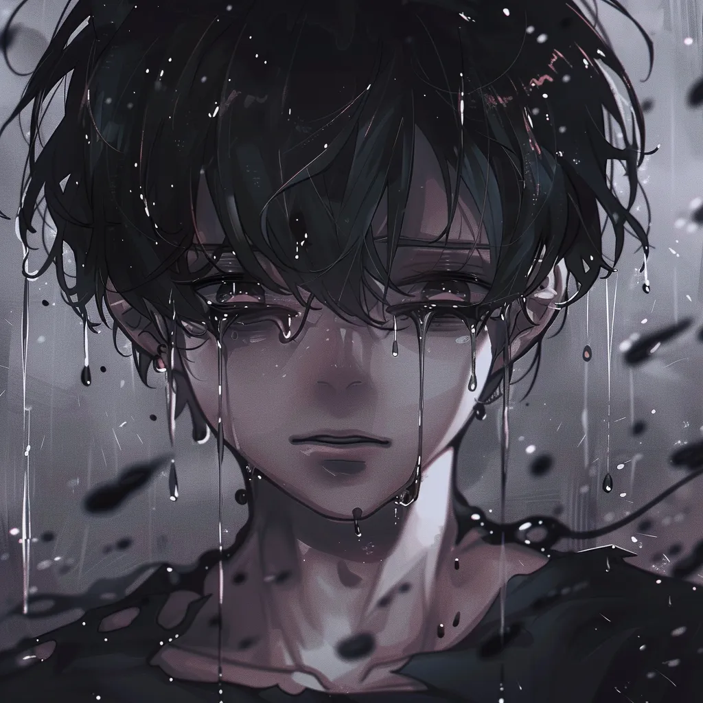 broken anime pfp rain, tear, eren, levi, shattered