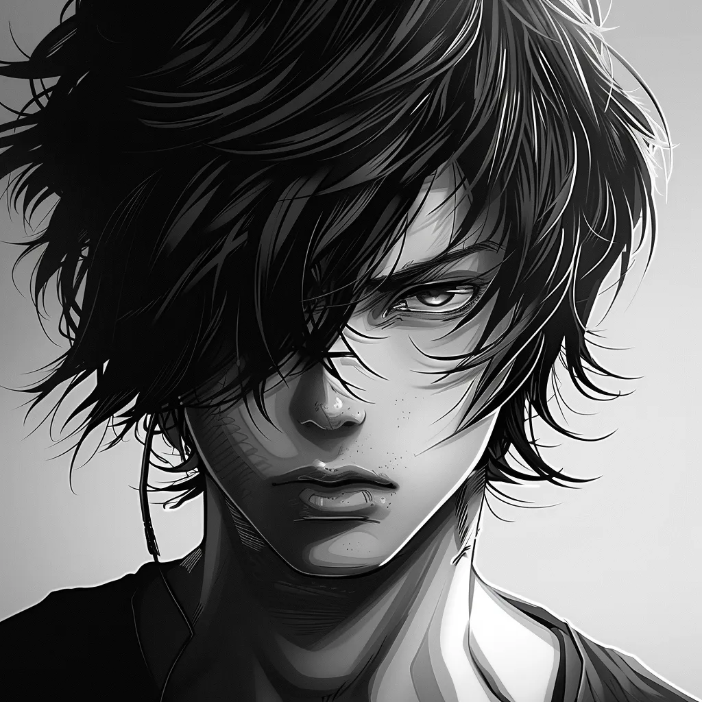 dark anime pfp male