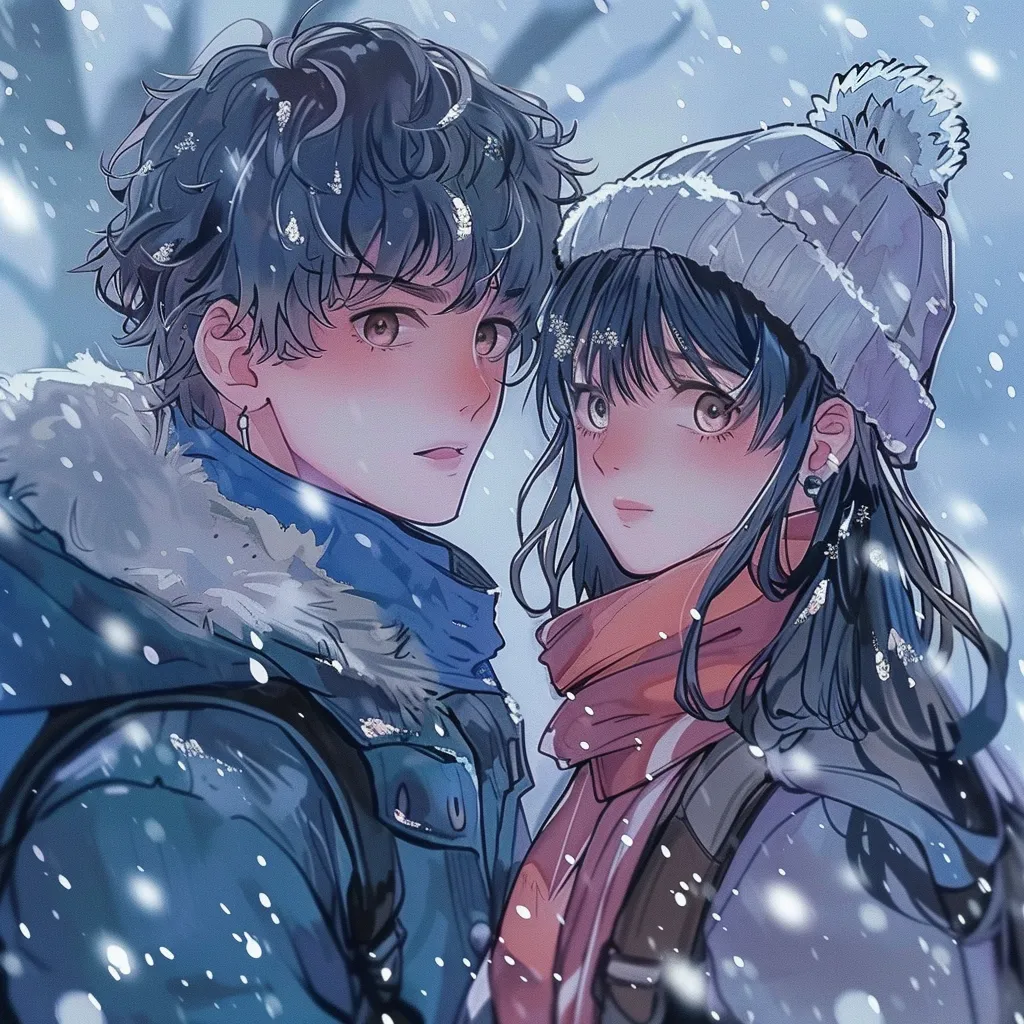 winter anime pfp winter, komi, zenitsu, cold, christmas