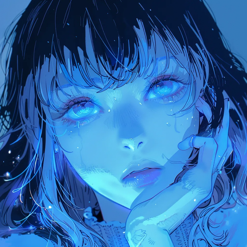 blue anime pfp 4k