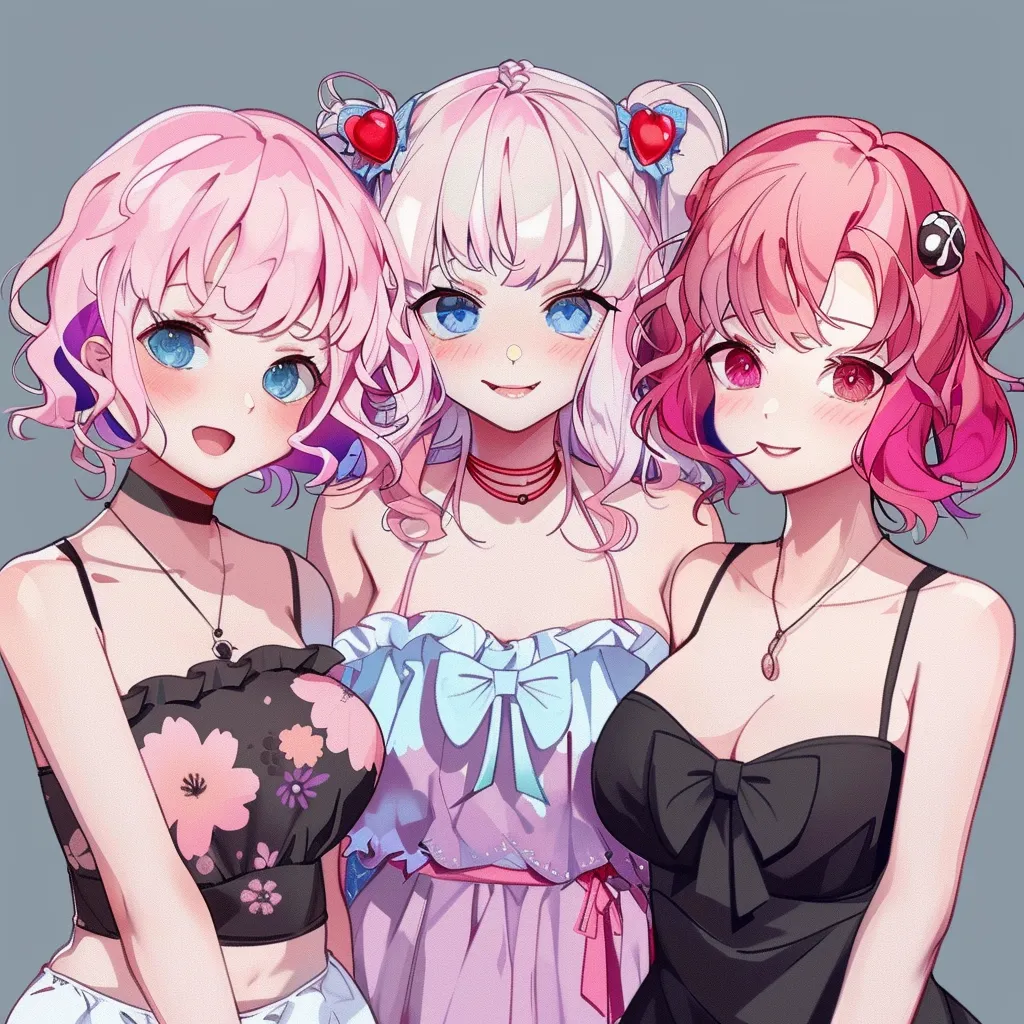 trio anime pfp trio, cutecore, kawaii, sanrio, girls