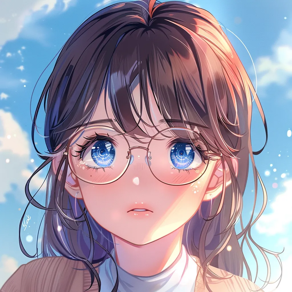 uwu anime pfp glasses, megumi, ghibli, study, lofi