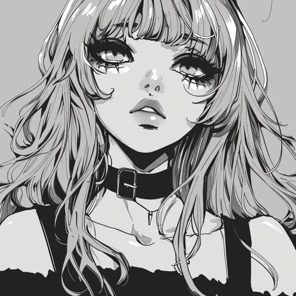 pfp anime girl black and white pfps