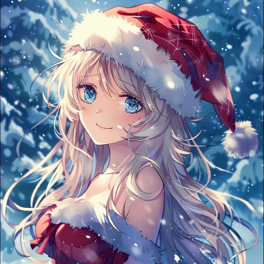 christmas anime pfp girl