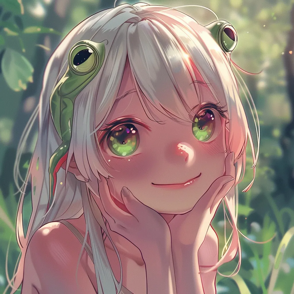 cute frog pfp girl