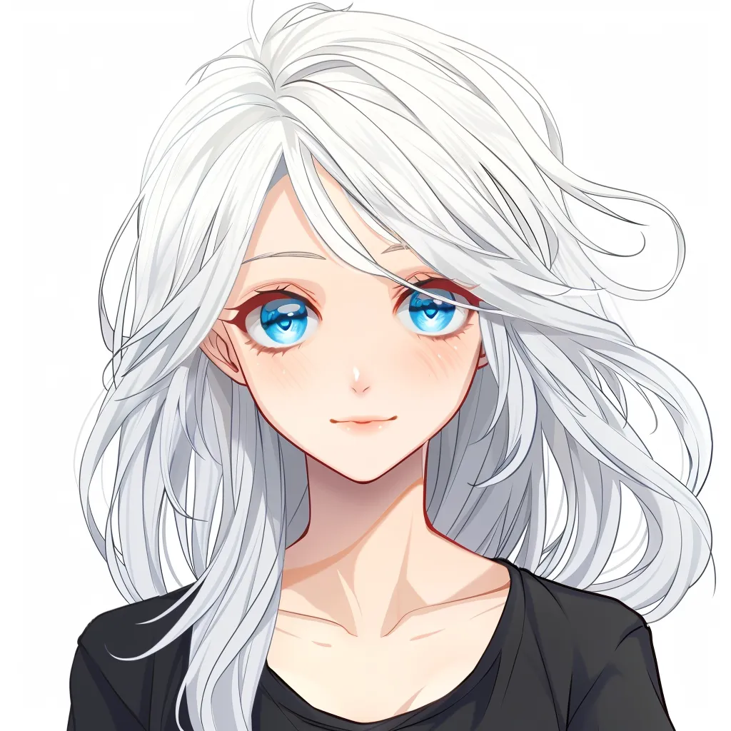white hair anime pfp