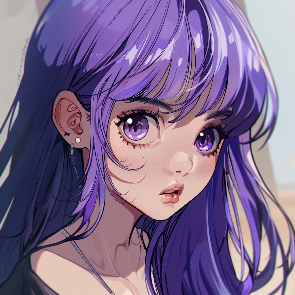 custom anime pfp violet, purple, unknown, tear, yu