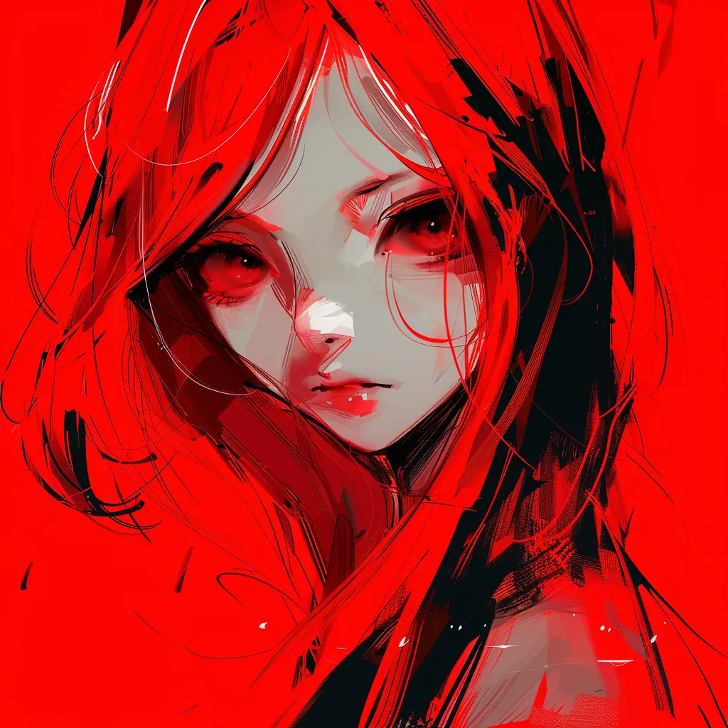 red anime pfp