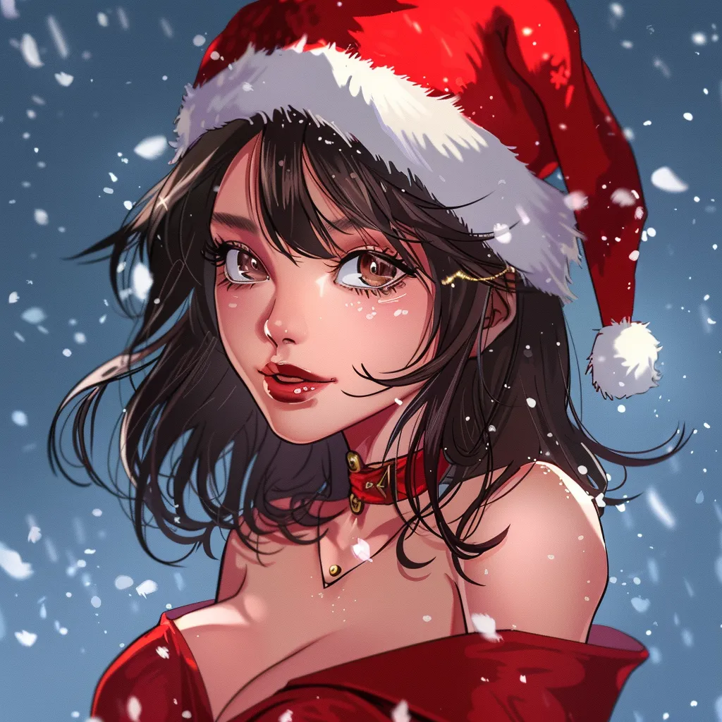 christmas anime pfp girl