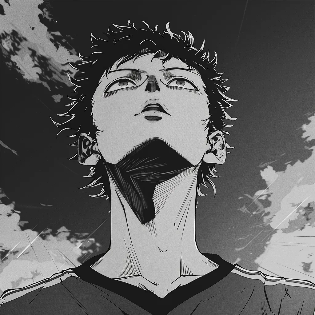 haikyuu pfp black and white