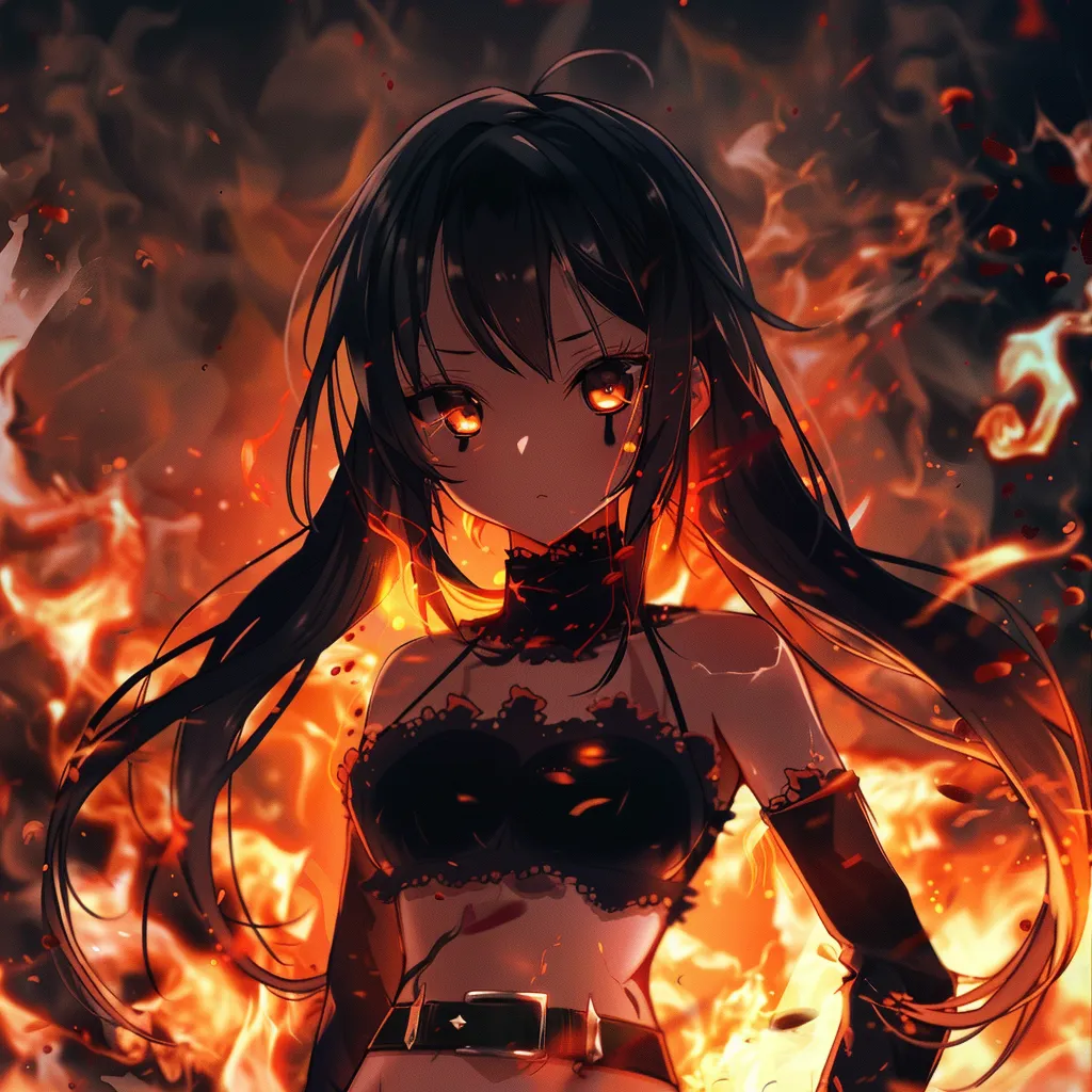 fire black anime pfp