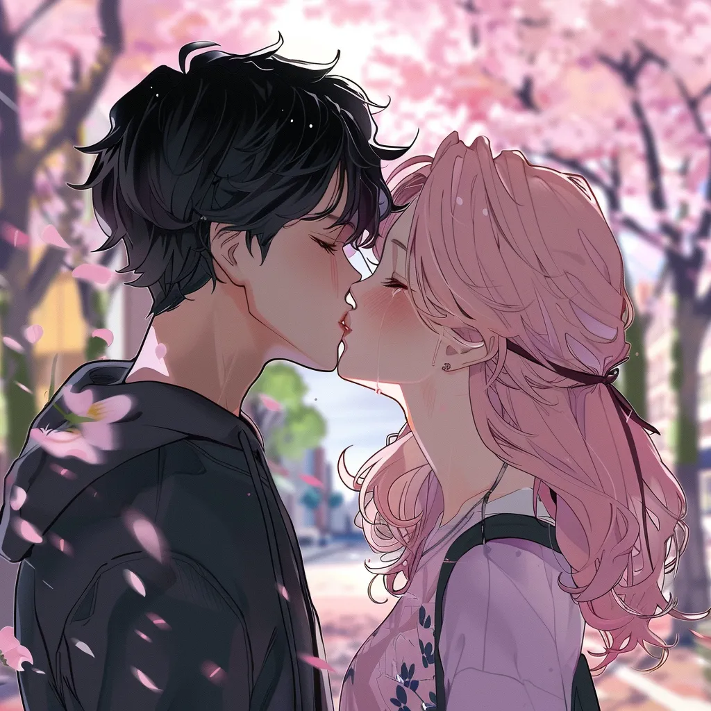 anime matching pfp kissing