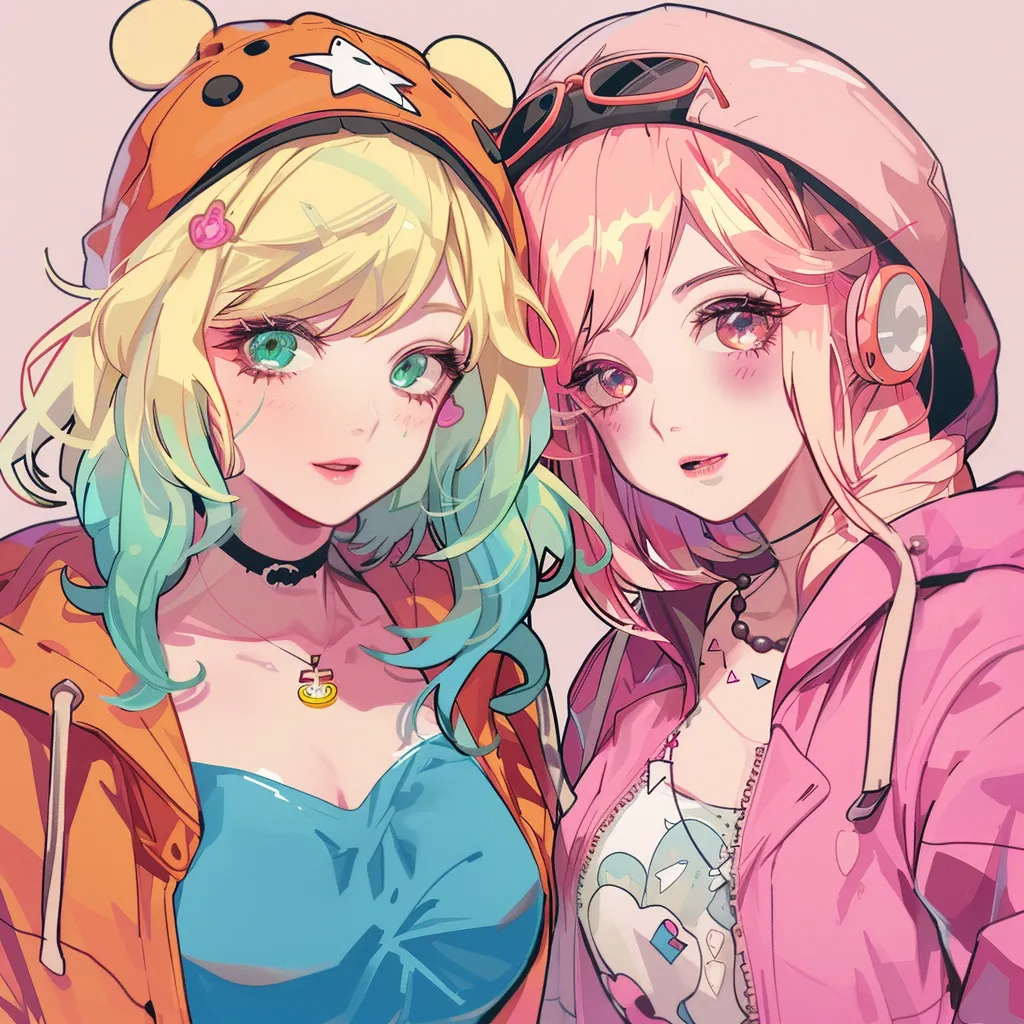 cute matching pfp for girl best friends not anime