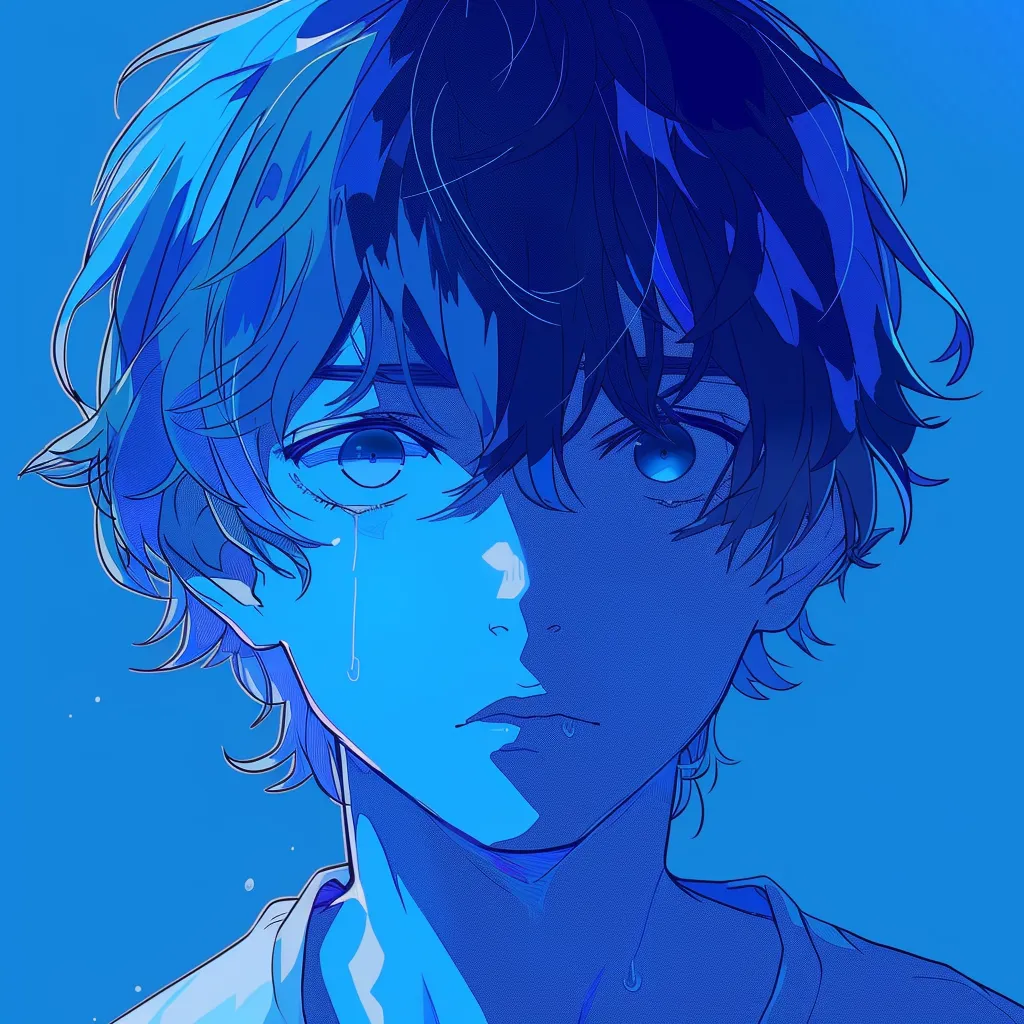 blue anime pfp