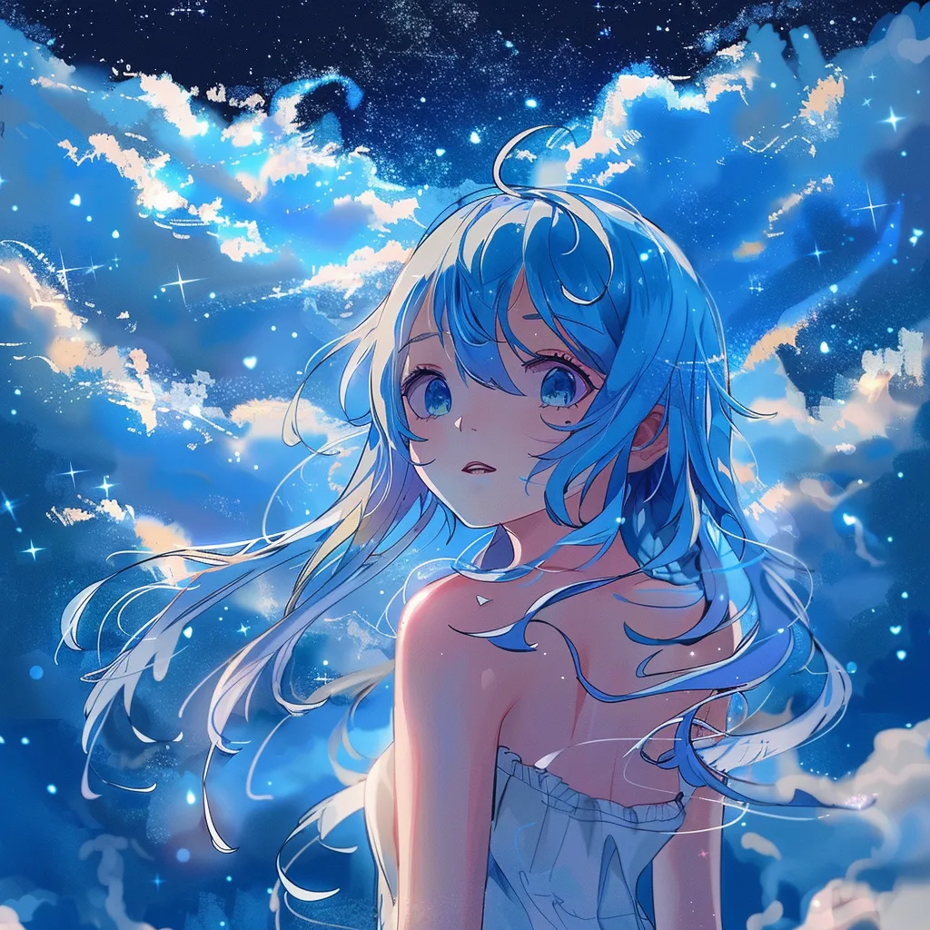 light blue anime pfp ocean, miku, hatsune, blue, unknown