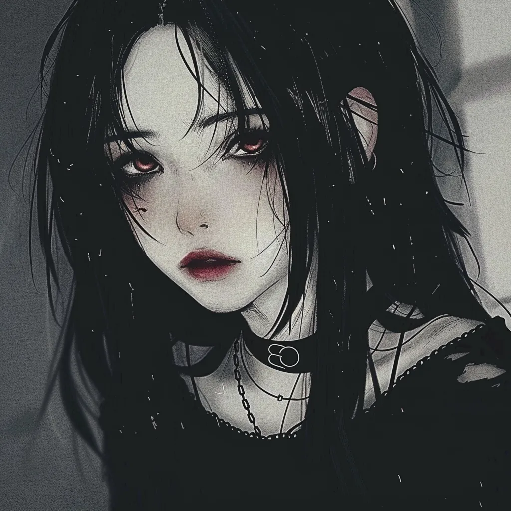 emo anime pfp girl