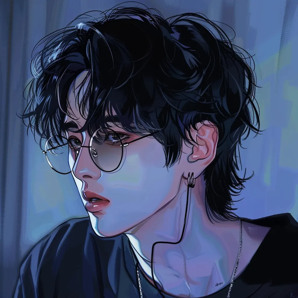 jjk anime pfp jjk, glasses, study, nerd, zepeto