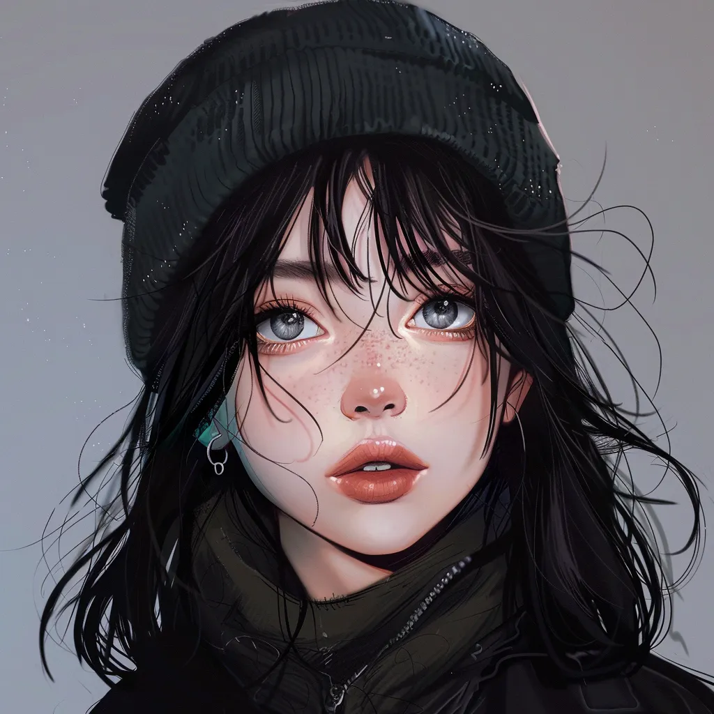 animated anime pfp nico, study, winter, cold, girl