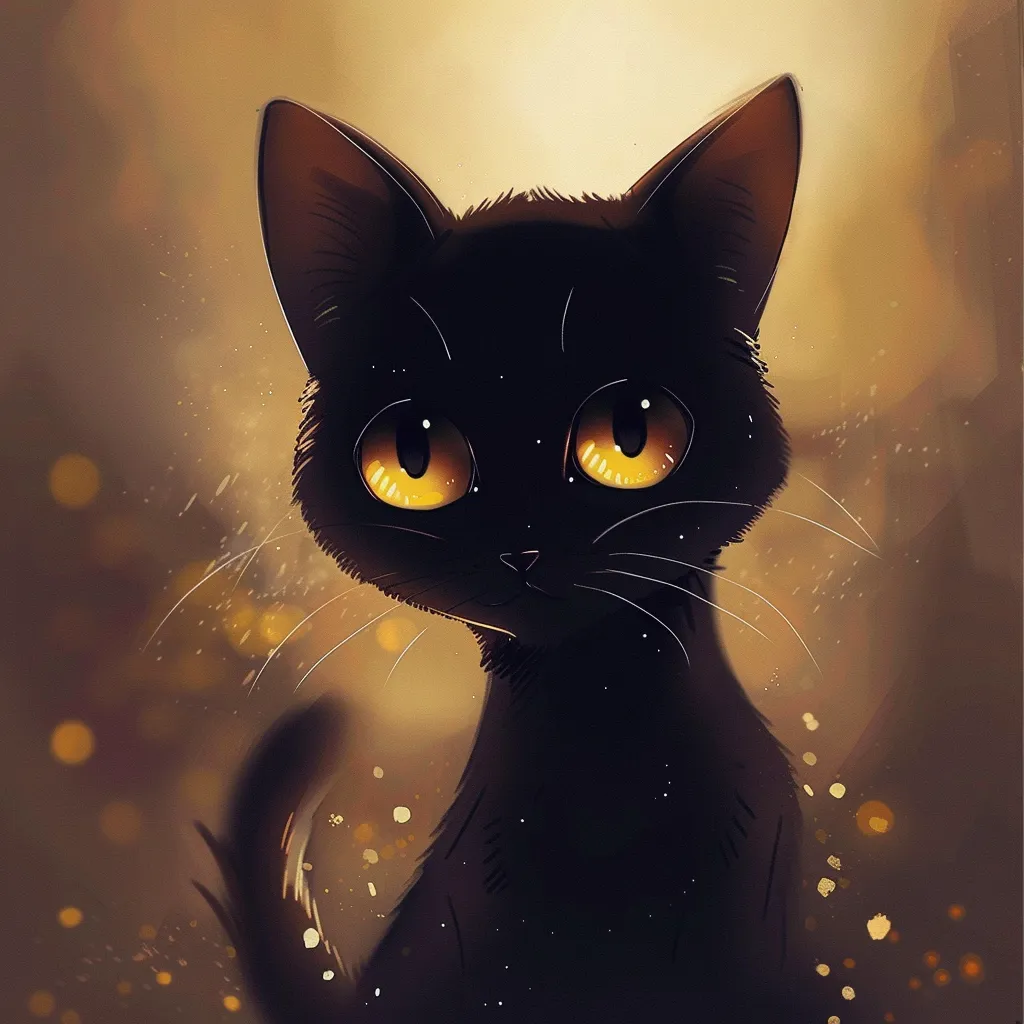 cute dark cat pfp