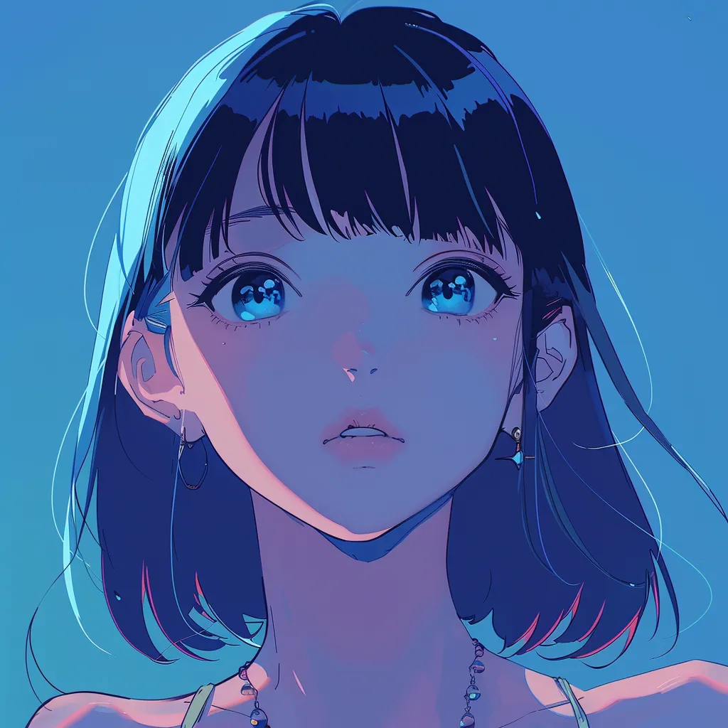 anime pfp  blue