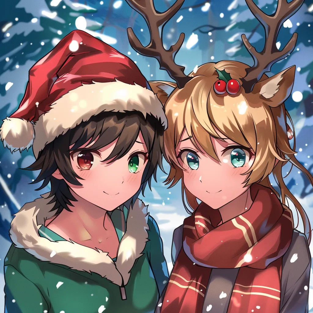 christmas anime pfp matching
