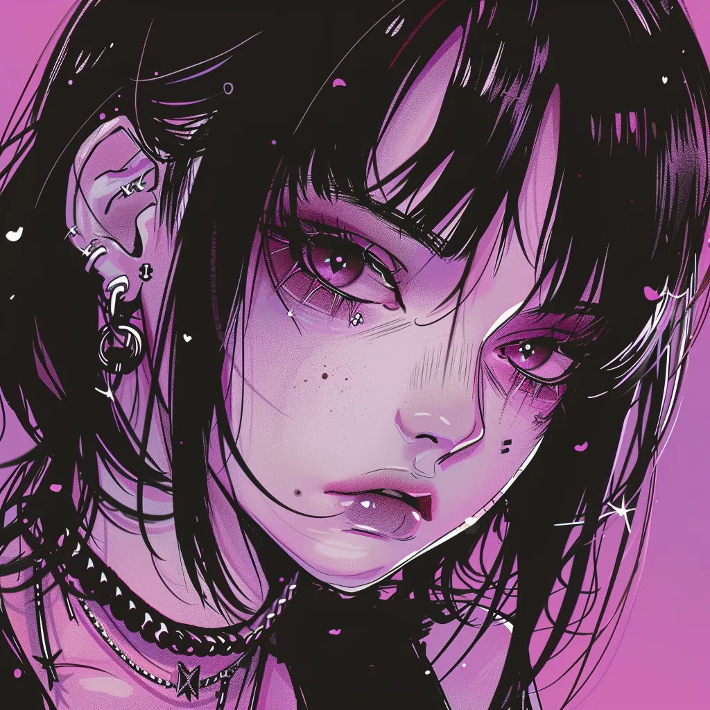 goth anime pfp