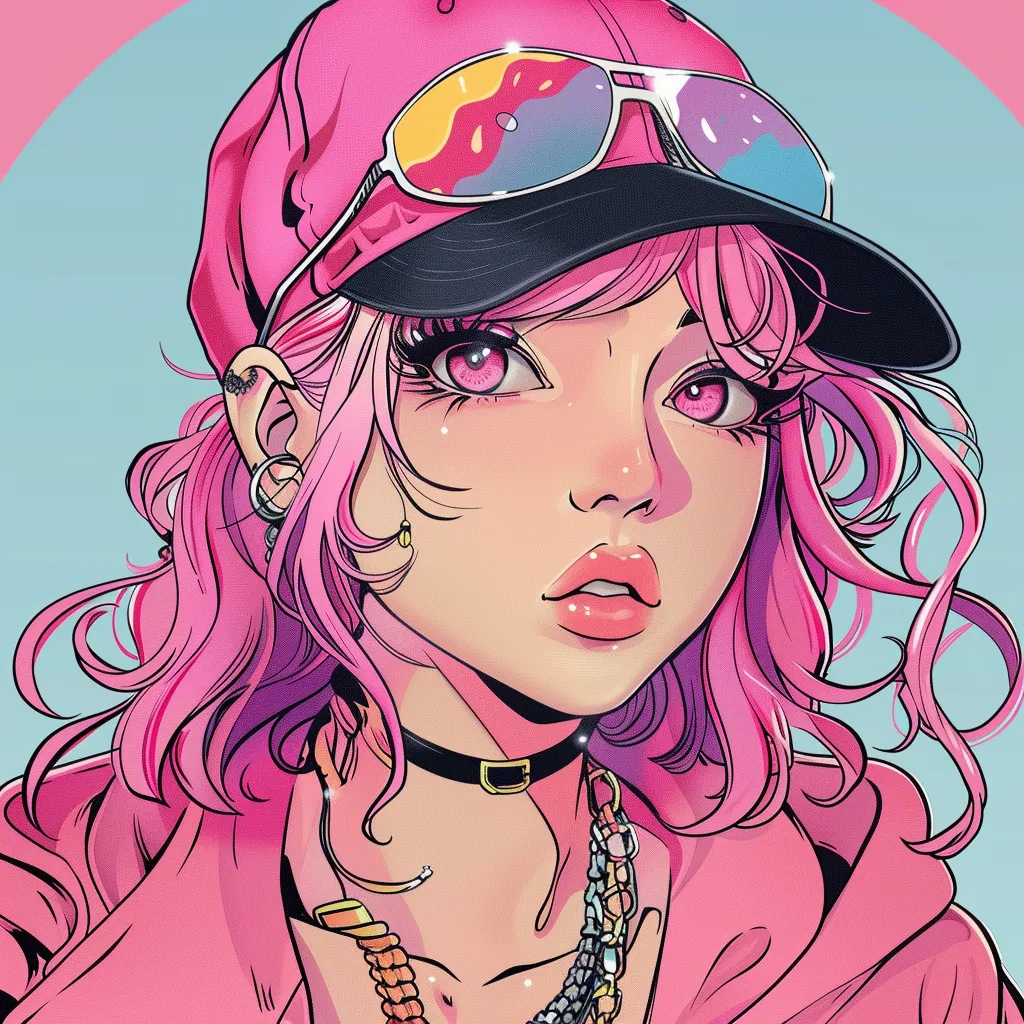 custom anime pfp pink, ramona, uta, pastel, girl
