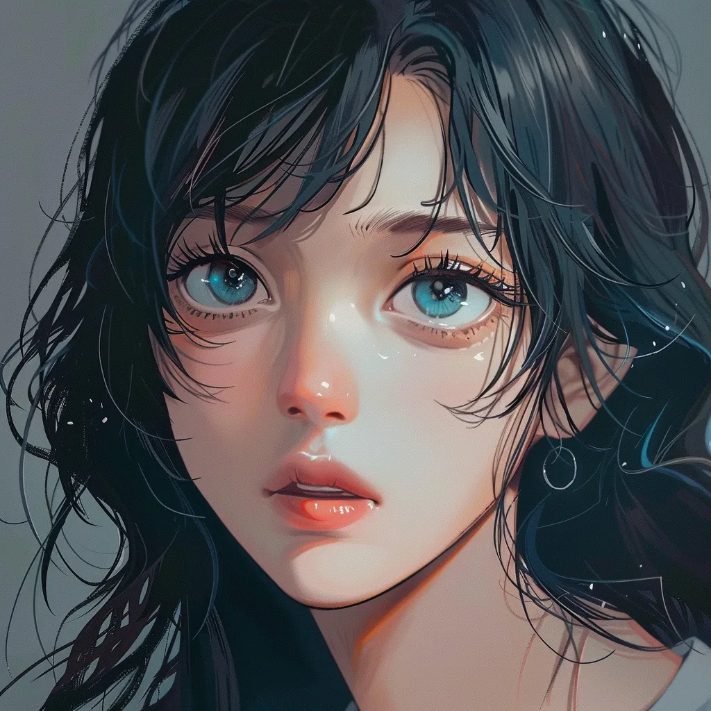 pfp anime manga study, tear, eyes, nezuko, girl