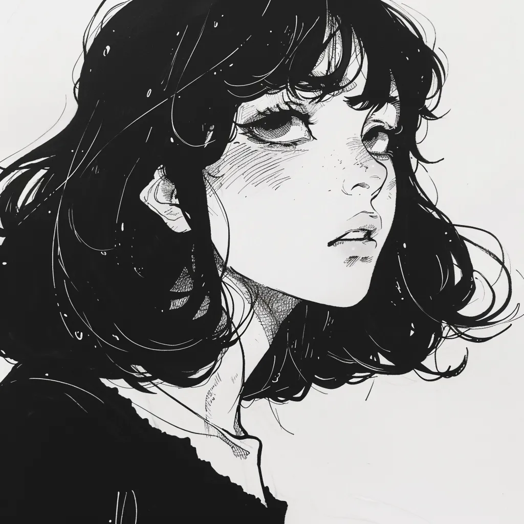 aesthetic anime drawings pinterest junji, girl, lofi, tear, elizabeth