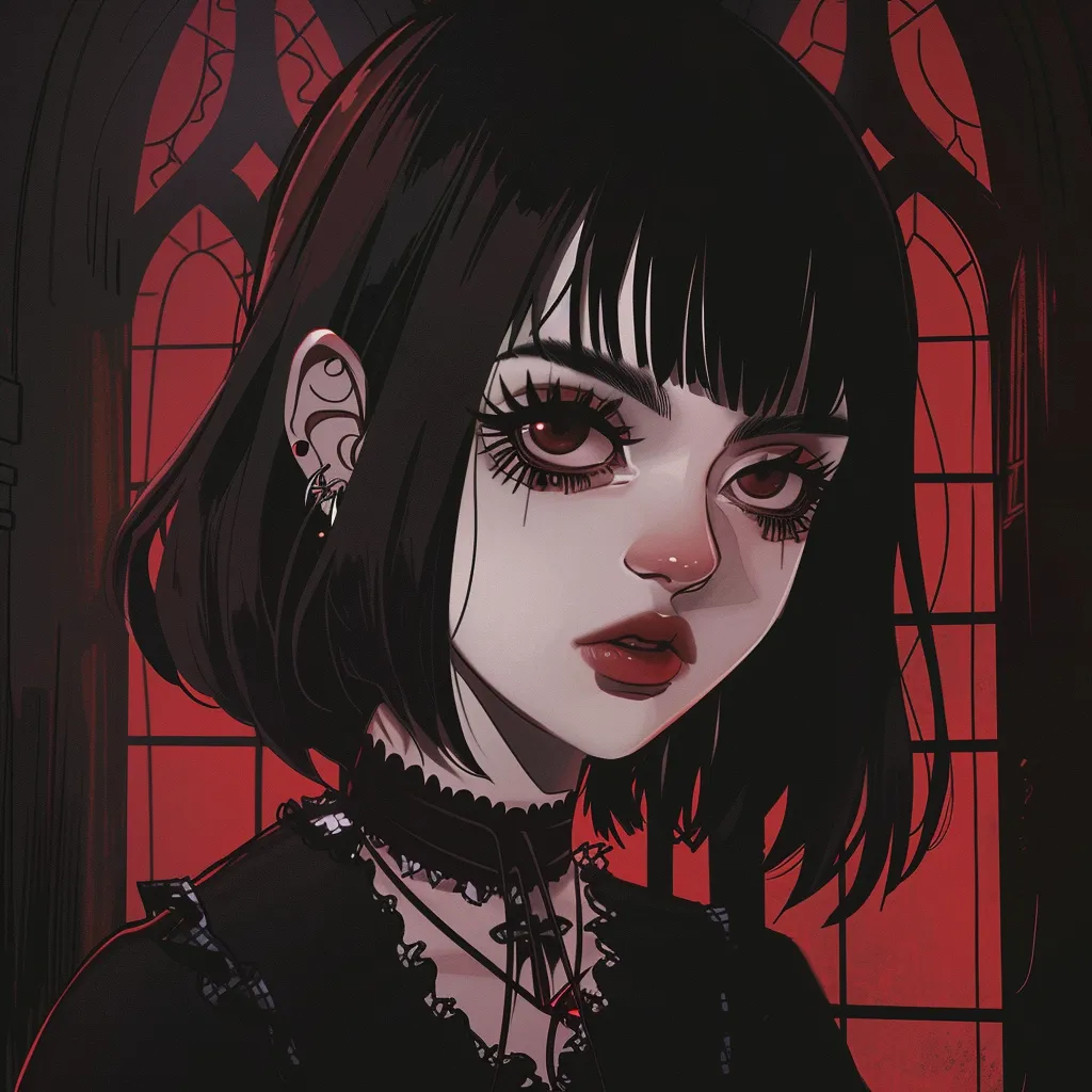 goth anime pfp