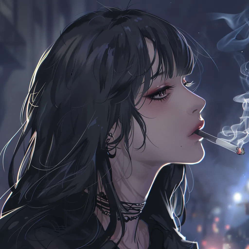 smoking anime pfp smoking, junji, uta, nezuko, nico